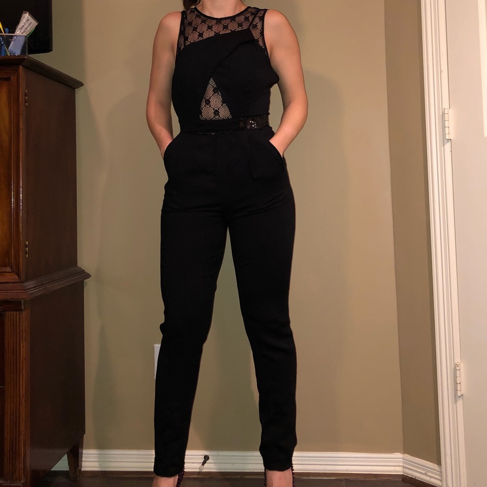NWT Black skinny jumpsuit